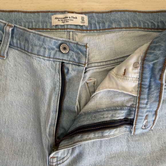 Abercrombie&Fitch Jeans Women 33/16 Short 90s Relaxed Jeans High Rise Light Wash - Picture 4 of 12